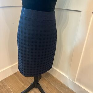 Banana Republic‎ Navy Textured Pencil Skirt